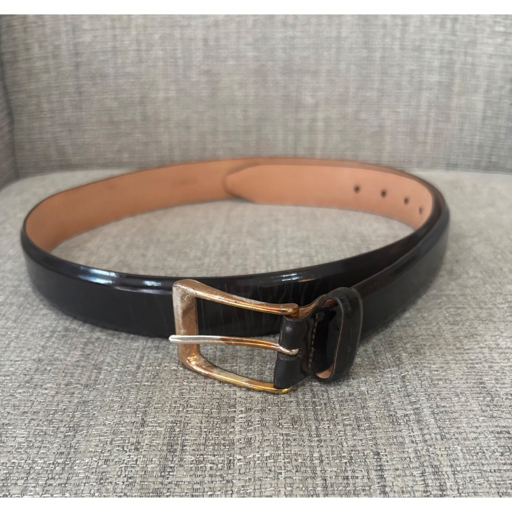 Martin Dingman Mens Dark Brown Calfskin Leather Dress Belt Size 36 Made in USA